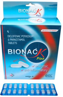 Bionac-K Plus Tablets, Packaging Size : Strips
