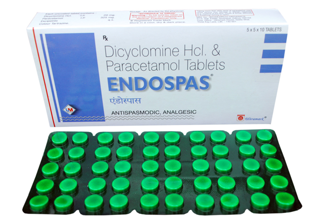ENDOSPAS Tablets, Purity : 99%