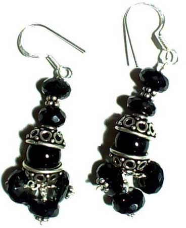 Item Code : HKH-ER-110 Silver Beaded Earrings