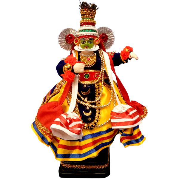 14 inch Home decorative kathakali doll, Color : Multicolored
