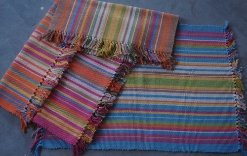 Handloom Multi Coloured Striped Durries