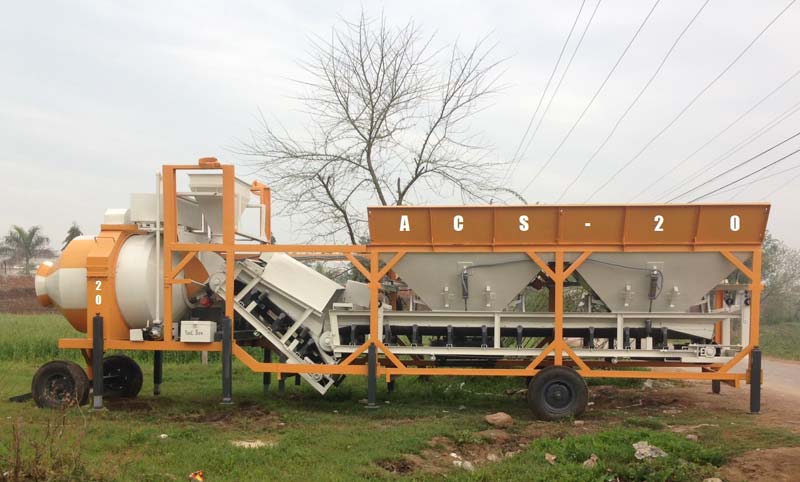 Mobile Conveyor type concrete batching plant