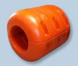 Cylindrical 2 Halves Dredging Floats, Color : Orange