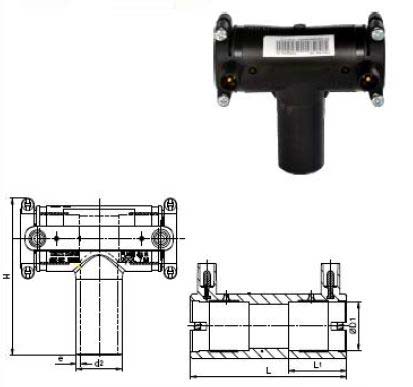 Coated Pvc Electrofusion IC Equal Tee, for Construction, Industrial