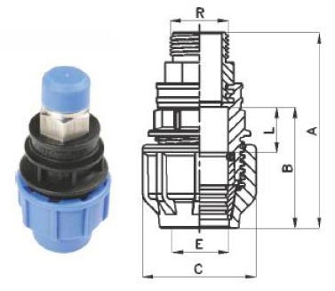Male Threaded Adator with Metal Insert