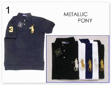 Metallic Pony Polo T-shirt