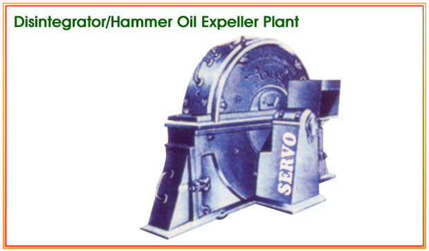 Disintegrator/hammer Oil Expeller Plant