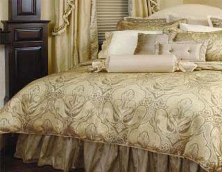 Satin Bed Linen, for Hotel, House, Technics : Handmade