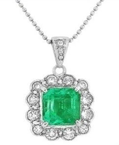 Emerald Diamond Necklace