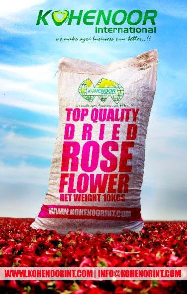 Dried Red Rose Flowers & Rose Petals