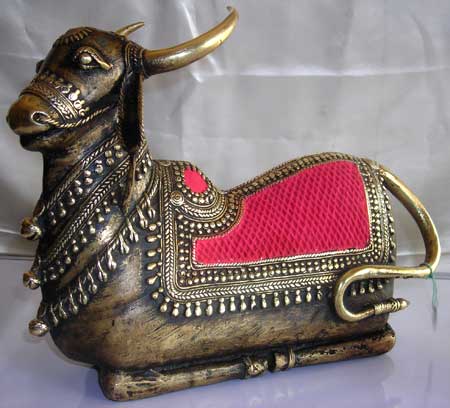 Colored Nandi Statue