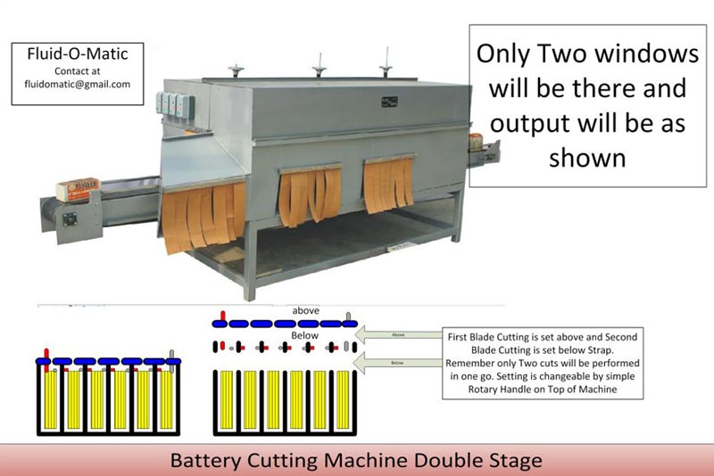 Double Stage Battery Cutting Machine