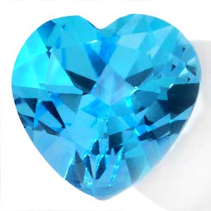 Heart Shaped Blue Topaz Gemstone