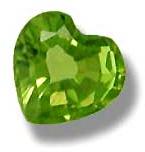 Heart Shaped Peridot Gemstone