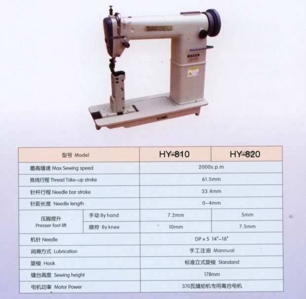 Postbed  Industrial Sewing Machine 810 820