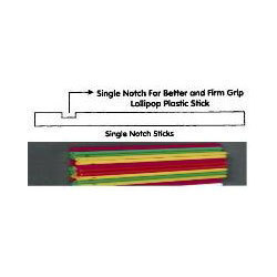Single Notch Plastic Lollipop Sticks