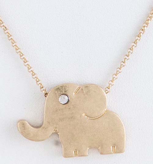Elephant Ornate Accent Necklace