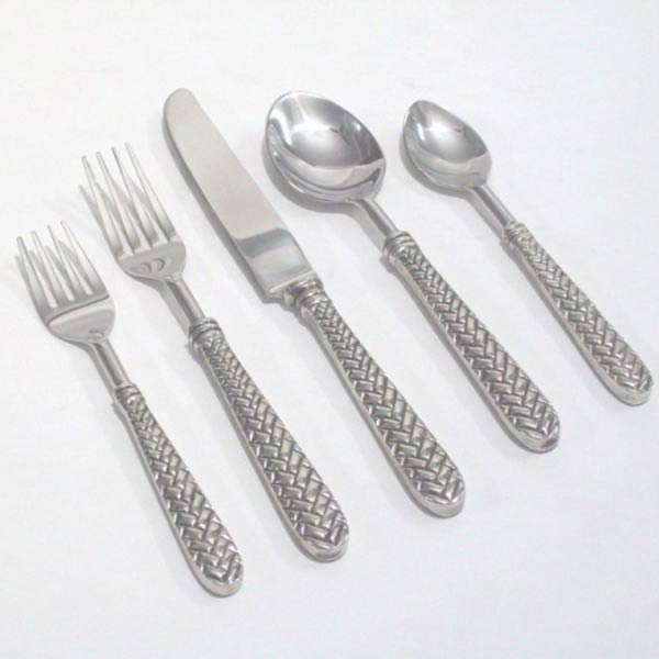 Stainless Steel Chevron Cutlery Flatware Set