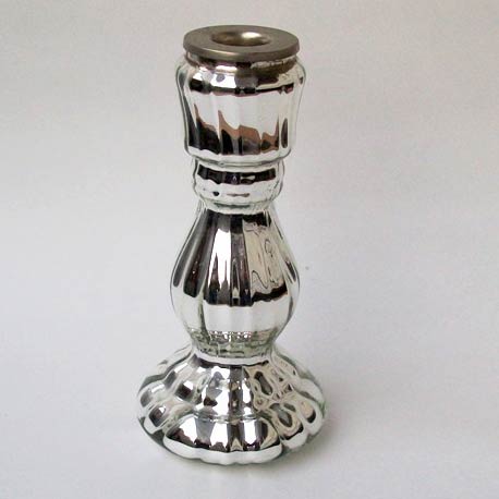 Mercury Glass Taper Candle Holder