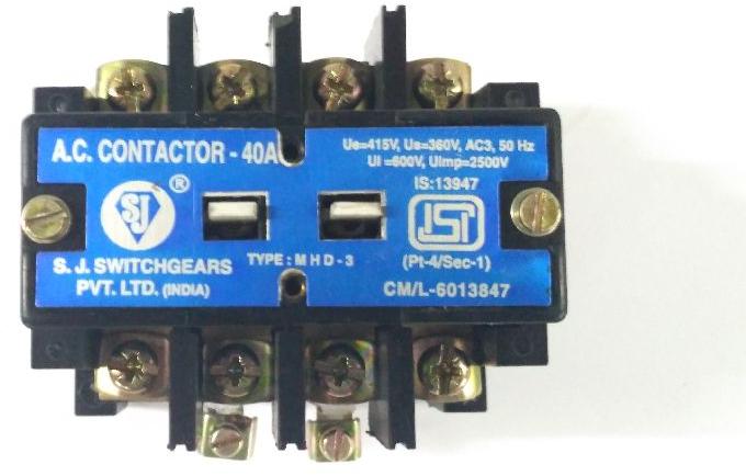 M.H.D.3 AC CONTACTOR 4 POLE WITH ISI MARK UPTO 40A