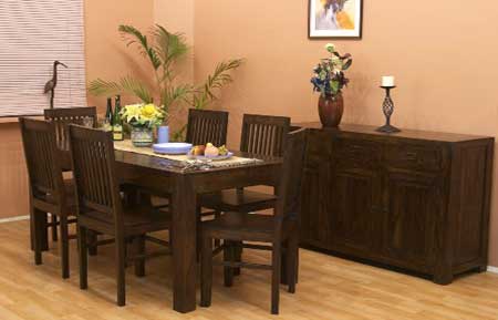 wooden dining table