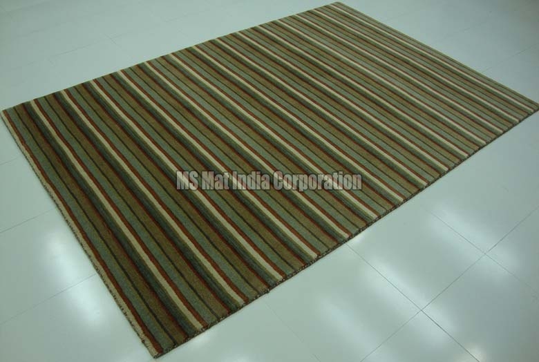 Brown Handloom Woolen Carpet