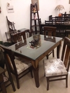 Stylish compact 4 seater wooden dining table