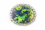 Antique Opal and Diamond Brooch