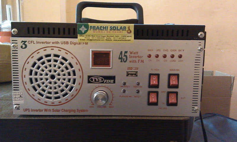 Solar Home Ups System with Fm Radio