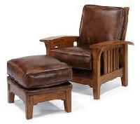 wooden leather chairs