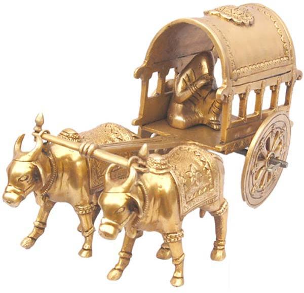 Aakrati brass Bullock cart for decoration purpose