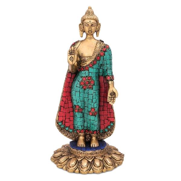 Aakrati- Lord Buddha Standing Statue with stone finish