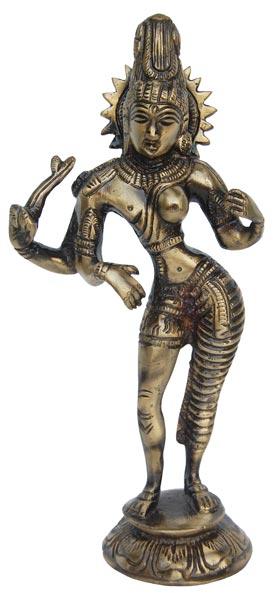 Ardha Nareshwar Metal Brass Religious Figure, for Worship, Feature : Indian