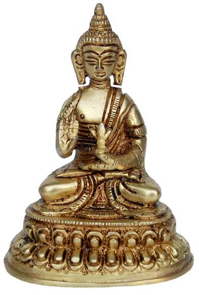 Blessing Budhha Brass Statue
