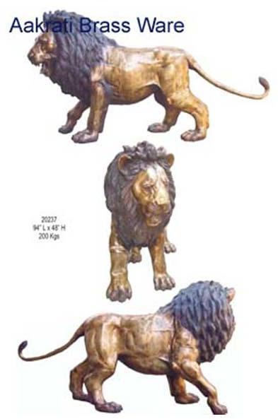 Aakrati Brass Lion Statue
