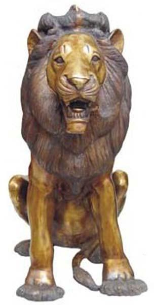 Brass Metal Garden Decor Lion Statues