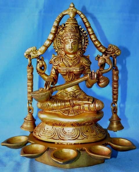 Aakrati brass saraswati statue