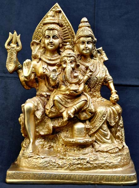 Brass Shiv Parivar Statue, Size : 10 Inch