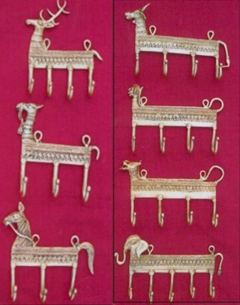 Brass Wall Hooks - Animal Shape, for Home, office hotel, Length : 9.5 inch