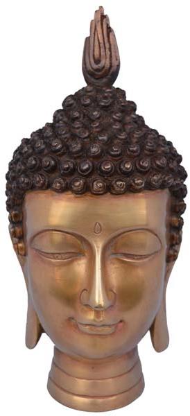 Buddha Head Figure for gift and craft made in metal bronze