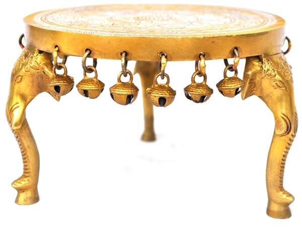 Designer Chowki Made of Brass By Aakrati