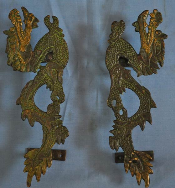 Aakrati Brass Decorative Door Handle, for decoration, Length : 28.0 cm