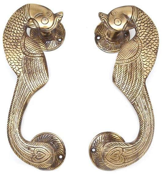 Antique Door handle Peacock design hardware fitting