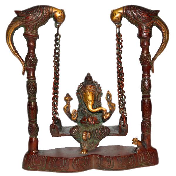 Ganesha Swing Statue of  in Antique Finish By Aakrati