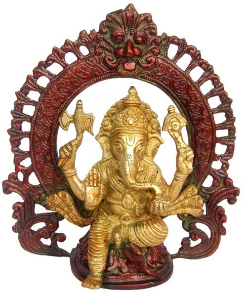Religious Lord Ganesha Statue Made in Brass Metal