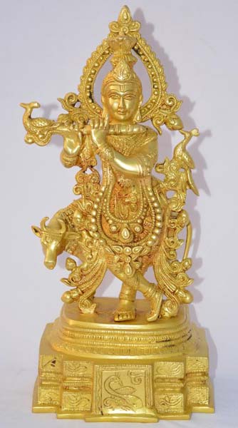 Krishna brass statue for your indoor and out door metal decoration