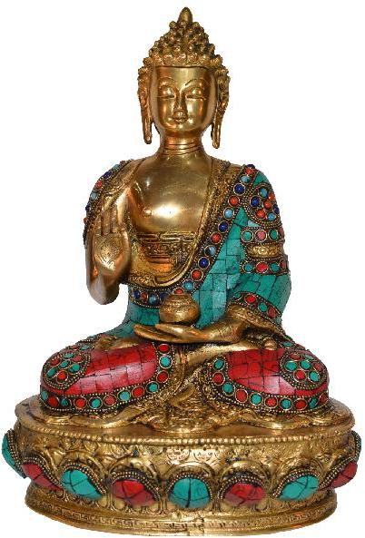 Lord Sitting Buddha With Stone
