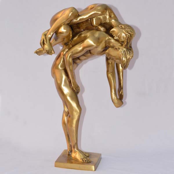 Modern Art Sculpture - A man with Lady Figure