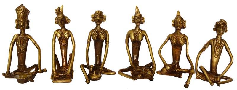 Musician set in brass metal for gift or decoration