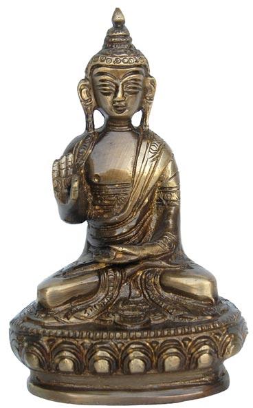 Religious Sitting Buddha in Antique Finish, for Home Decor, Feature : Indian